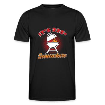 Barbecue Barbecue Grillades - T-shirt sport Homme - noir - Devant - AI Model Male 178 dark (178cm)