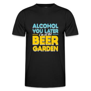 bière bière jardin de bière festival de la bière chope de bière - T-shirt sport Homme - noir - Devant - AI Model Male 178 dark (178cm)