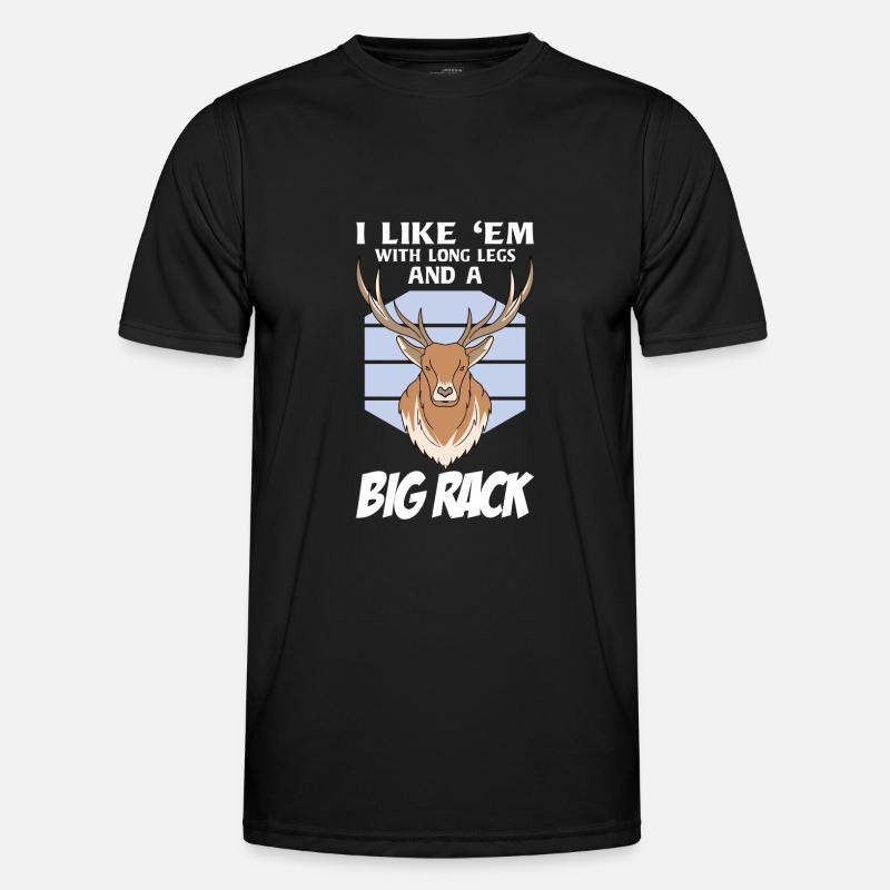 Hirschjagd - Männer Funktions-T-Shirt - Schwarz