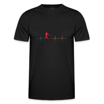 Baseball Baseball Battement de cœur - T-shirt sport Homme - noir - Devant - AI Model Male 178 dark (178cm)
