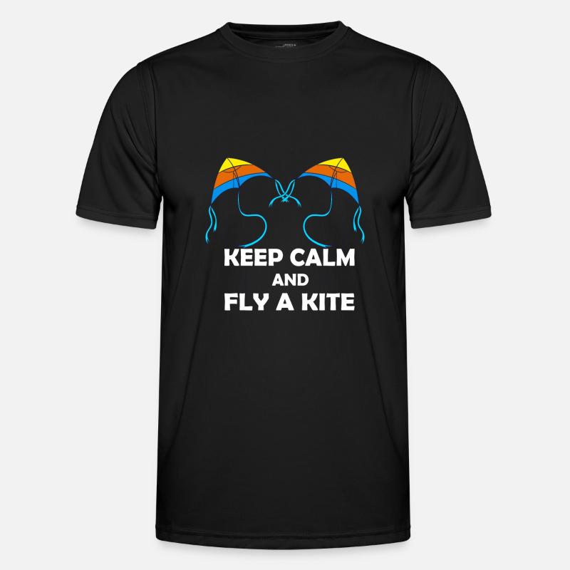 Drachenfliegen Drachen steigen Lenkdrachen - Männer Funktions-T-Shirt - Schwarz