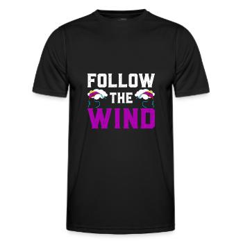 Drachenfliegen Spruch Drachensteigen Geschenk - Männer Funktions-T-Shirt - Schwarz - Vorne - AI Model Male 178 dark (178cm)