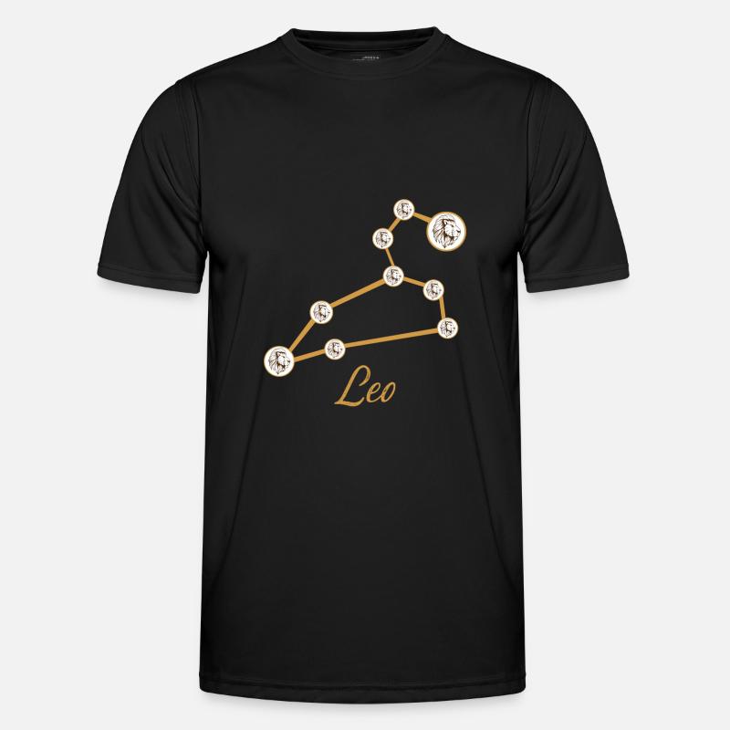 Sternzeichen Löwe - Männer Funktions-T-Shirt - Schwarz