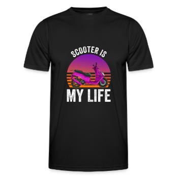 Motorroller Rollerfahrer Motorrad - Männer Funktions-T-Shirt - Schwarz - Vorne - AI Model Male 178 dark (178cm)