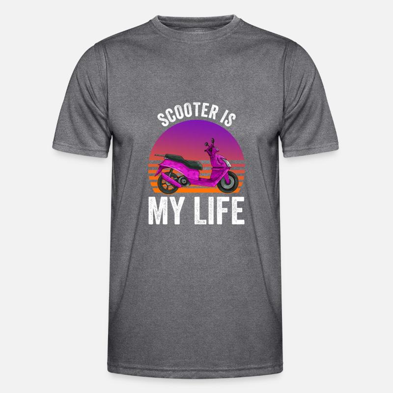 Motorroller Rollerfahrer Motorrad Männer Funktions-T-Shirt