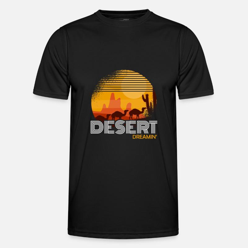 Wüste - Männer Funktions-T-Shirt - Schwarz
