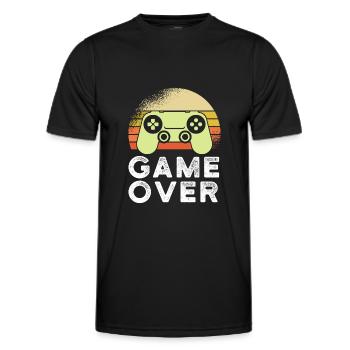 Game over - Männer Funktions-T-Shirt - Schwarz - Vorne - AI Model Male 178 dark (178cm)