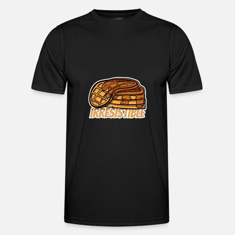 Waffle with syrup - Men's Functional T-Shirt - black