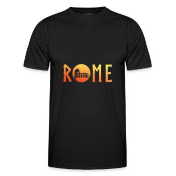 Rome Colisée Rome Colisée Souvenir Italie - T-shirt sport Homme - noir - Devant - AI Model Male 178 dark (178cm)