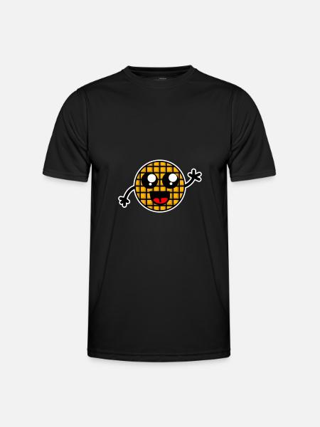 Gaufre / Conception de gaufres - T-shirt sport Homme - noir