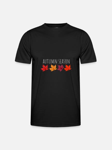 Saison des textes d’automne - T-shirt sport Homme - noir