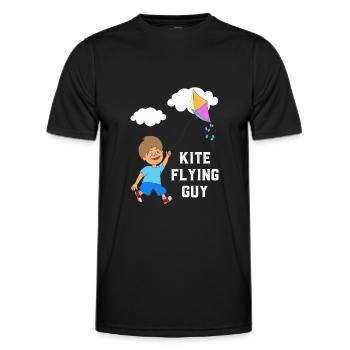 Cerf-volant cerf-volant Cadeau rétro - T-shirt sport Homme - noir - Devant - AI Model Male 178 dark (178cm)