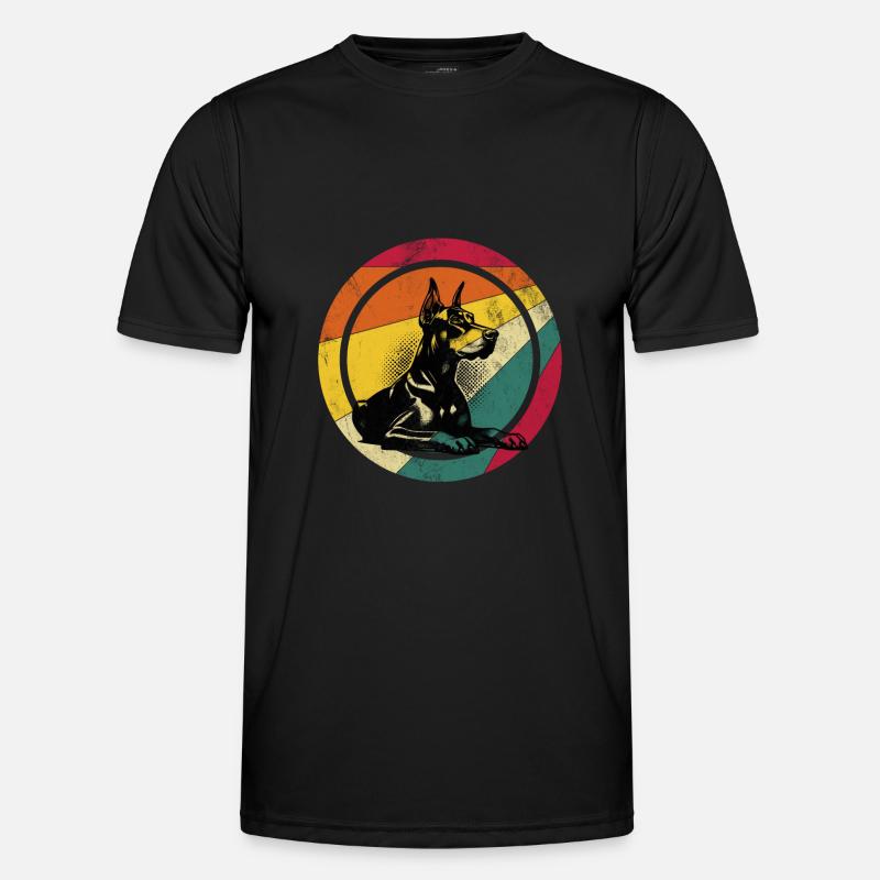 Dog Doberman - Men's Functional T-Shirt - black