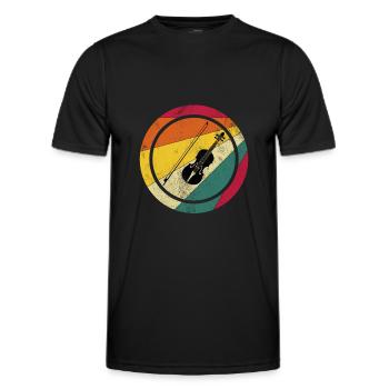 Violin Violin - Men's Functional T-Shirt - black - Front - AI Model Male 178 dark (178cm)