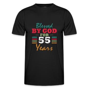 Geschenk zum 55. Geburtstag Spruch 55. Geburtstag - Männer Funktions-T-Shirt - Schwarz - Vorne - AI Model Male 178 dark (178cm)