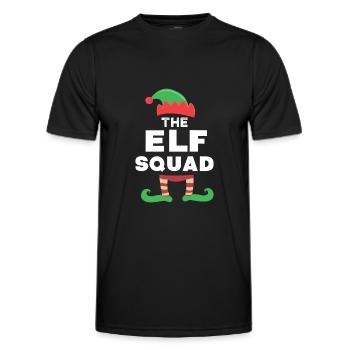 Elf Squad Cute Elf Christmas - Men's Functional T-Shirt - black - Front - AI Model Male 178 dark (178cm)