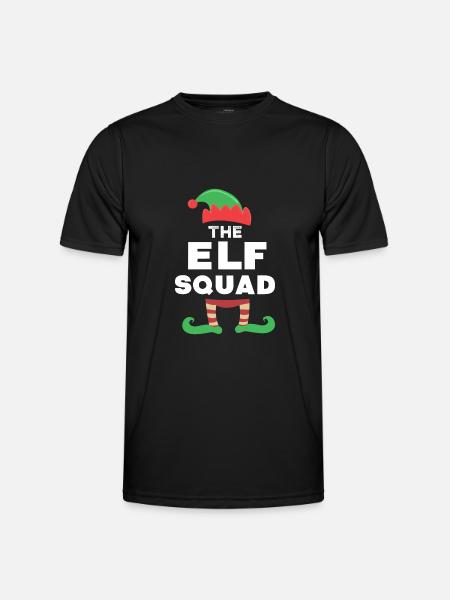 Escouade d’elfes mignon Noël - T-shirt sport Homme - noir