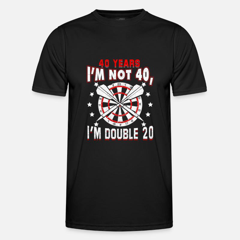 40th Birthday Darts - Men's Functional T-Shirt - black