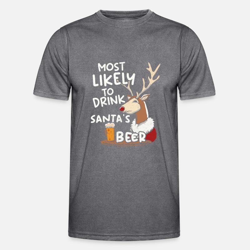Pull de Noël laid Noël Noël Père Noël Bière T-shirt sport Homme