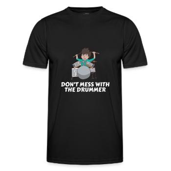 Drums Drummers Drummers - Men's Functional T-Shirt - black - Front - AI Model Male 178 dark (178cm)