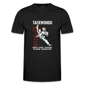 Taekwondo Girl Tae Kwon Do Martial Arts Gift - Men's Functional T-Shirt - black - Front - AI Model Male 178 dark (178cm)