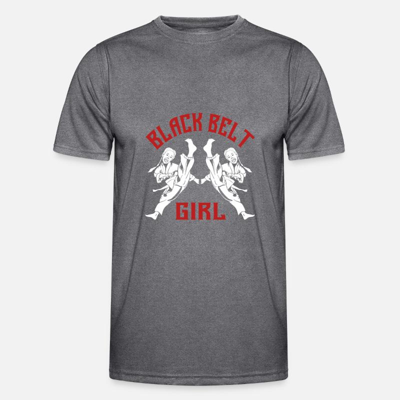 Schwarzer Gürtel Kampfsport Männer Funktions-T-Shirt