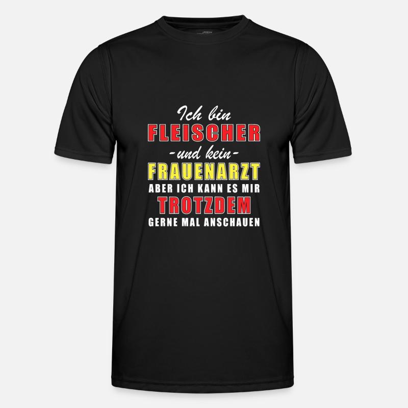 Beruf Berufung Job Fleischer - Männer Funktions-T-Shirt - Schwarz