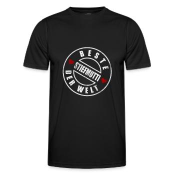 Beste Stiefmutter Der Welt - Männer Funktions-T-Shirt - Schwarz - Vorne - AI Model Male 178 dark (178cm)