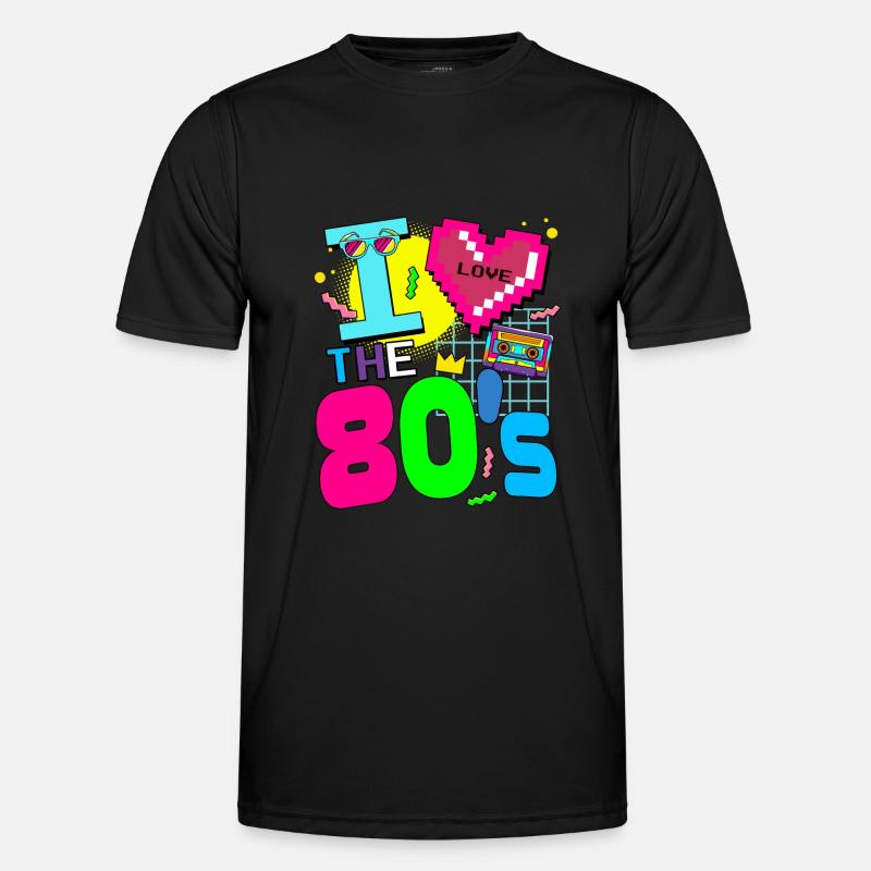 Love 80s - Men's Functional T-Shirt - black
