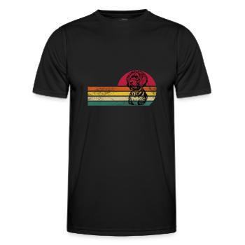 Portugiesischer Wasserhund - Männer Funktions-T-Shirt - Schwarz - Vorne - AI Model Male 178 dark (178cm)