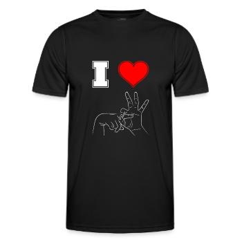 I Love To Fuck - Männer Funktions-T-Shirt - Schwarz - Vorne - AI Model Male 178 dark (178cm)