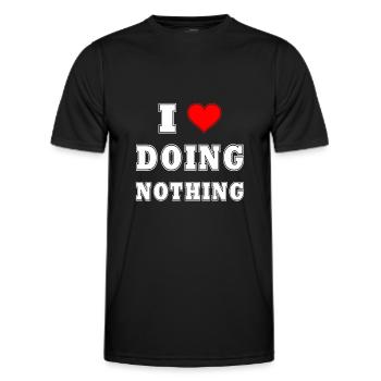 J’adore ne rien faire ! - T-shirt sport Homme - noir - Devant - AI Model Male 178 dark (178cm)