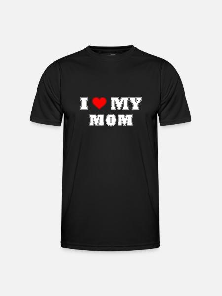 J’aime maman - T-shirt sport Homme - noir