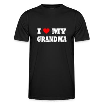 I Love Grandma - Männer Funktions-T-Shirt - Schwarz - Vorne - AI Model Male 178 dark (178cm)