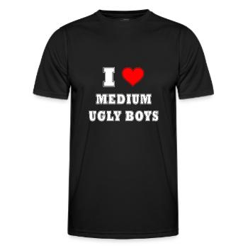 I love boys - Männer Funktions-T-Shirt - Schwarz - Vorne - AI Model Male 178 dark (178cm)