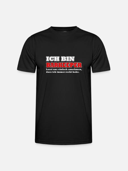 ich bin barkeeper - Männer Funktions-T-Shirt - Schwarz