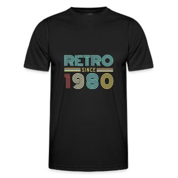 seit 1980 - Männer Funktions-T-Shirt - Schwarz - Vorne - AI Model Male 178 dark (178cm)