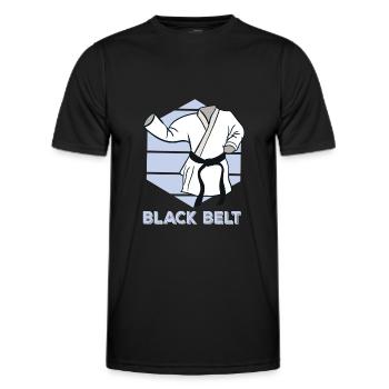 Black Belt - Men's Functional T-Shirt - black - Front - AI Model Male 178 dark (178cm)