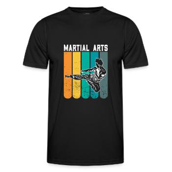 MMA Mixed Martial Arts - Männer Funktions-T-Shirt - Schwarz - Vorne - AI Model Male 178 dark (178cm)