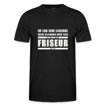 Friseur Beruf - Männer Funktions-T-Shirt - Schwarz - Vorne - AI Model Male 178 dark (178cm)