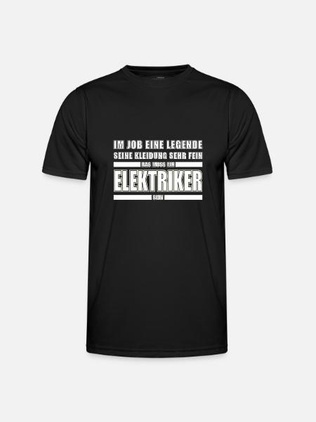 Handwerker Elektriker Beruf Spruch - Männer Funktions-T-Shirt - Schwarz