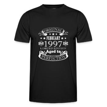 Février 1997| Février 1997 Jubilé 1997 - T-shirt sport Homme - noir - Devant - AI Model Male 178 dark (178cm)