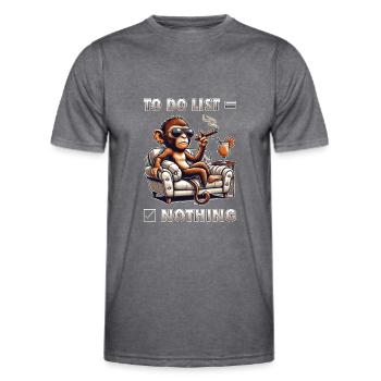 Liste de choses à faire - Rien - T-shirt sport Homme - mélange sombre  - Devant - AI Model Male 178 dark (178cm)