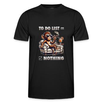 To Do List - Nothing - Men's Functional T-Shirt - black - Front - AI Model Male 178 dark (178cm)