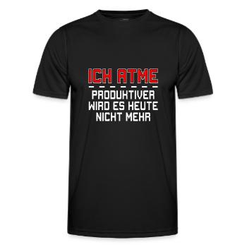 Ich atme Geschenk Idee - Männer Funktions-T-Shirt - Schwarz - Vorne - AI Model Male 178 dark (178cm)