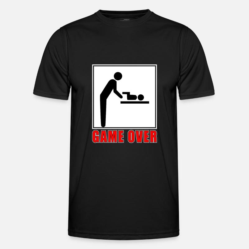 Game Over- Paternity - Men's Functional T-Shirt - black