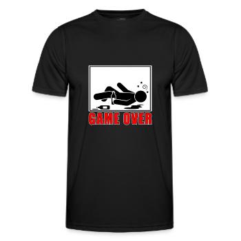 game over - Männer Funktions-T-Shirt - Schwarz - Vorne - AI Model Male 178 dark (178cm)