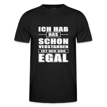 ich hab das schon verstanden - Männer Funktions-T-Shirt - Schwarz - Vorne - AI Model Male 178 dark (178cm)