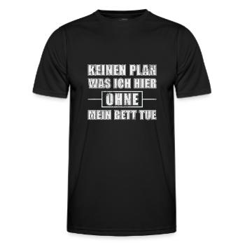 Ich habe kein Plan was ich hier tue - Männer Funktions-T-Shirt - Schwarz - Vorne - AI Model Male 178 dark (178cm)