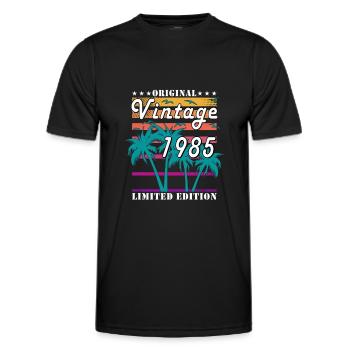 1985 Birthday 1985 Vintage 1985 Birthday - Men's Functional T-Shirt - black - Front - AI Model Male 178 dark (178cm)